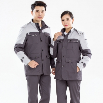 铁灰拼清灰冬季工作服MF20-3