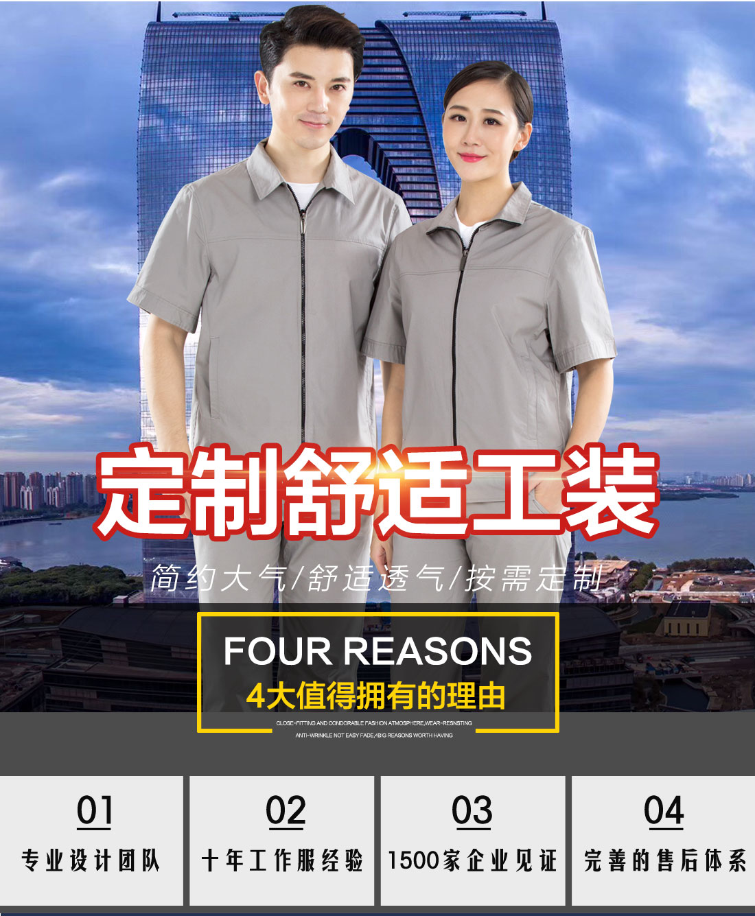 5-21032315191U07.jpg 浅色拉链夏季工作服AD19-1(图1)
