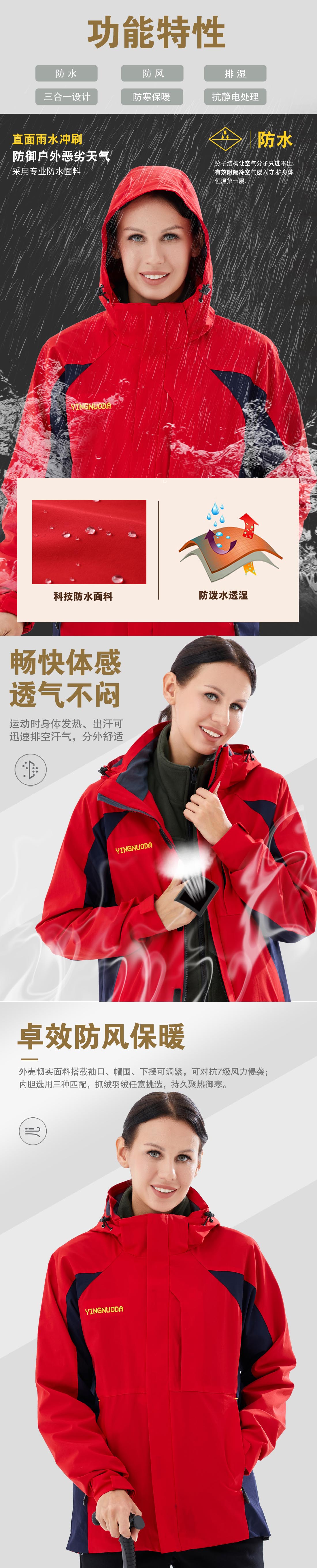 5-210326101P0140.jpg 红拼黑色冲锋衣CFY1903-15(图2)