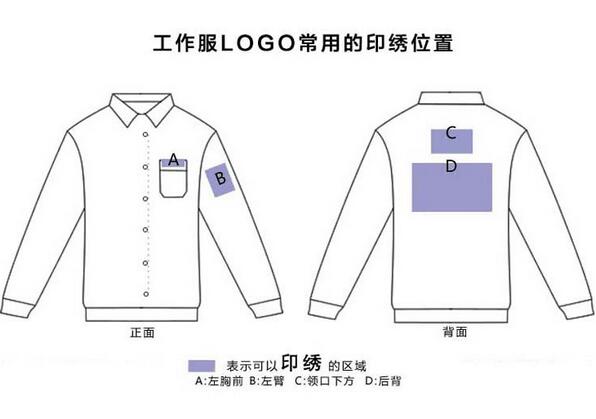 作服logo刺绣印刷位置 作服logo刺绣印刷位置